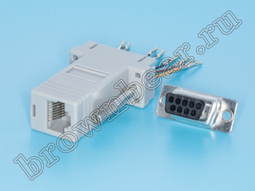 Переходник D-SUB 9 гнездо - RJ45 гнездо GC-9FT8 фото 4