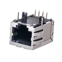 Разъём RJ-45 гнездо на плату, 8P8C, тип 16, экранированный TJ16S-8P8C