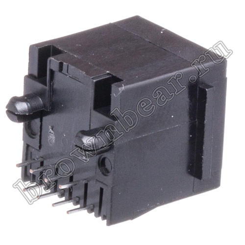 Разъём RJ-45 гнездо на плату, 8P8C, тип 3 TJ3-8P8C фото 3