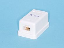 Розетка компьютерная, 1 порт RJ-45, 8P8C, кат.5е, универсальная, PCnet 