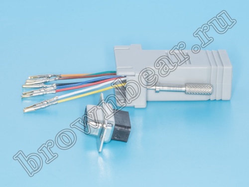 Переходник D-SUB 9 гнездо - RJ45 гнездо GC-9FT8 фото 2